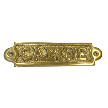 Messingplatte Cabine