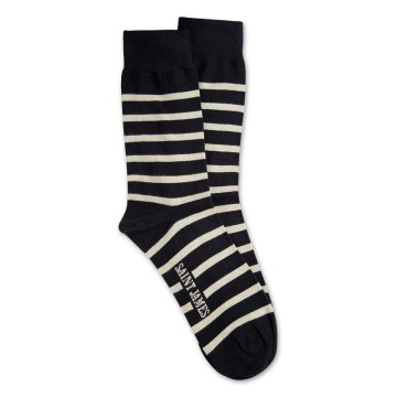 Chaussettes Saint James Pieds rayés Marine/Ecru | 35-40