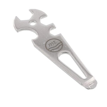 Schäkelschlüssel, Edelstahl-Schraubenschlüssel A2, 100 mm, mit Gabelschlüssel 8, 10 und 13 mm