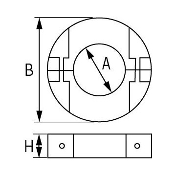 Wellenanode Zink Ø30mm