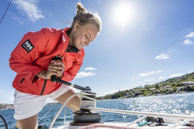 Veste de quart Hauturière AEGIR RACE Rouge - HELLY HANSEN