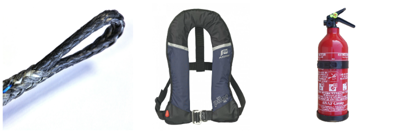 Matelotage extincteurs gilets de sauvetage